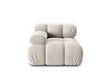 Bellis Modulares Sofa Eckmodul Links mit Samt-Stoff (Blu30) in Dunkelbeige, 94 cm – Bild 1