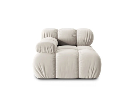 Bellis Modulares Sofa Eckmodul Links mit Samt-Stoff (Blu30) in Dunkelbeige, 94 cm – Bild 1
