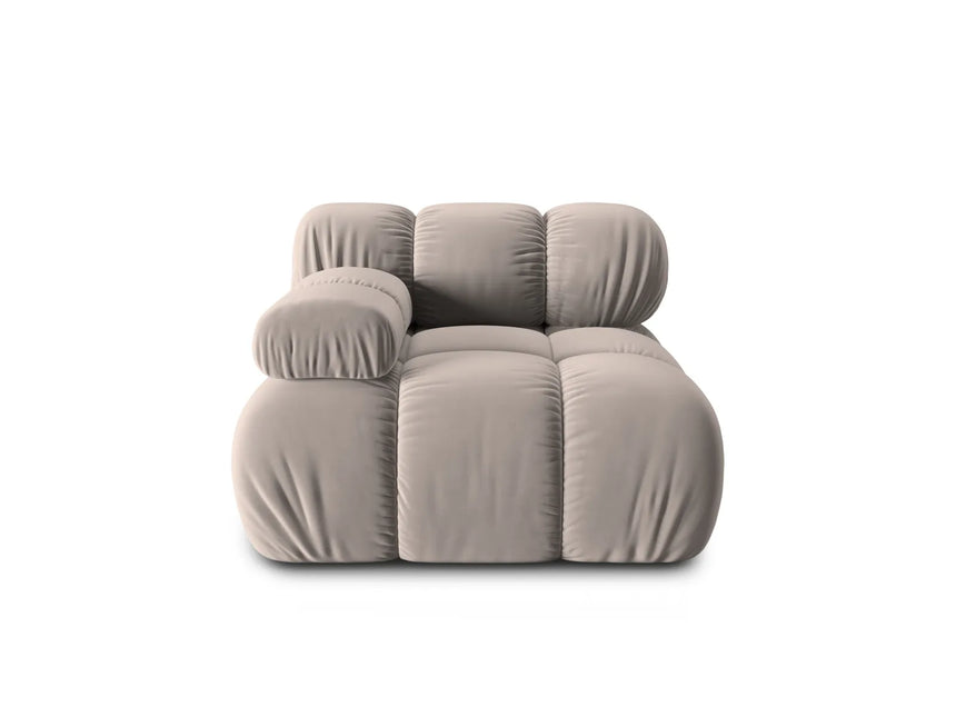 Bellis Modulares Sofa Eckmodul Links mit Samt-Stoff (Blu40) in Cappuccino, 94 cm – Bild 1