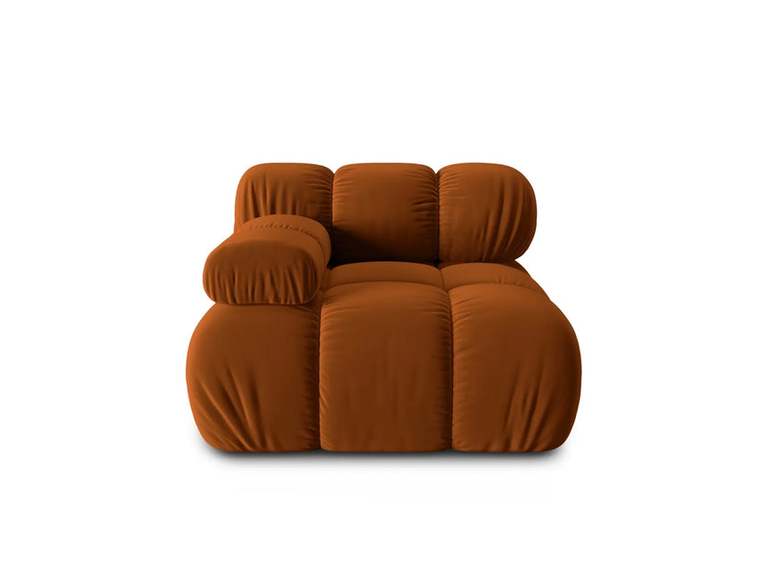 Bellis Modulares Sofa Eckmodul Links mit Samt-Stoff (Blu4215) in Terrakotta, 94 cm – Bild 1
