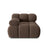Bellis Modulares Sofa Eckmodul Links mit Samt-Stoff (Blu48) in Dunkelbraun, 94 cm – Bild 1