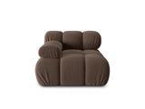 Bellis Modulares Sofa Eckmodul Links mit Samt-Stoff (Blu48) in Dunkelbraun, 94 cm – Bild 1