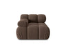 Bellis Modulares Sofa Eckmodul Links mit Samt-Stoff (Blu48) in Dunkelbraun, 94 cm – Bild 1
