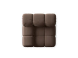 Bellis Modulares Sofa Eckmodul Links mit Samt-Stoff (Blu48) in Dunkelbraun, 94 cm – Bild 3
