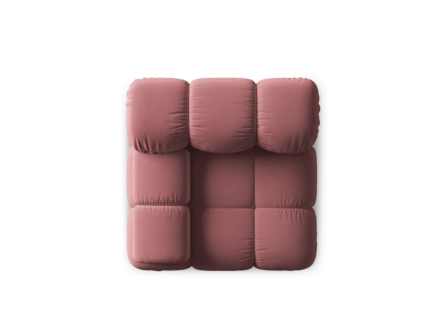 Bellis Modulares Sofa Eckmodul Links mit Samt-Stoff (Blu52) in Rosa, 94 cm – Bild 3