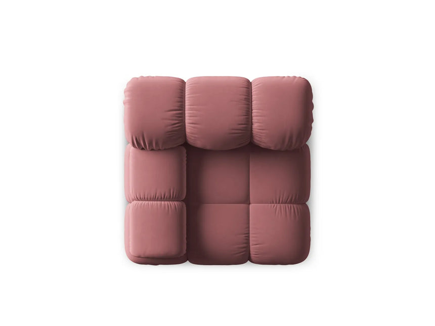 Bellis Modulares Sofa Eckmodul Links mit Samt-Stoff (Blu52) in Rosa, 94 cm – Bild 3