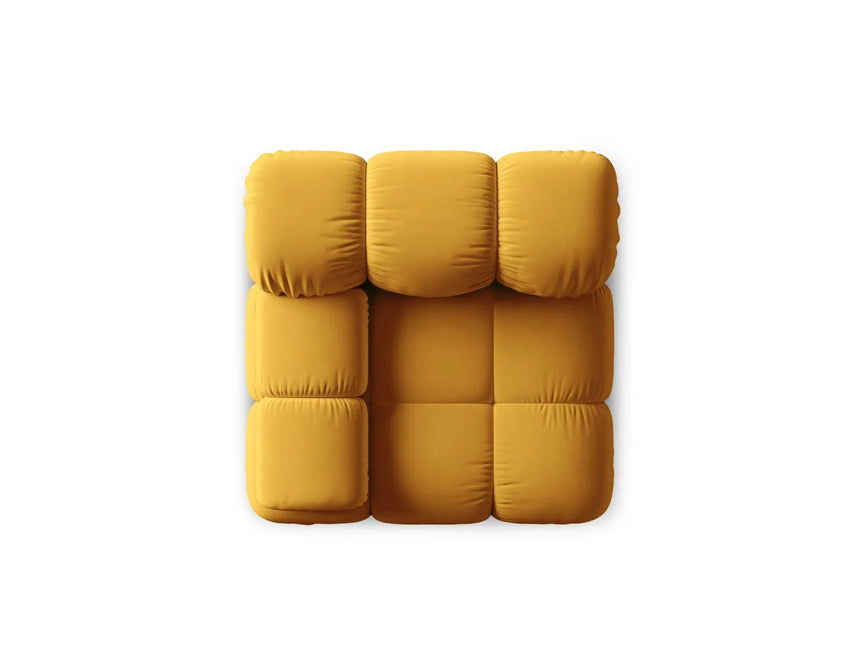 Bellis Modulares Sofa Eckmodul Links mit Samt-Stoff (Blu68) in Gelb, 94 cm – Bild 3