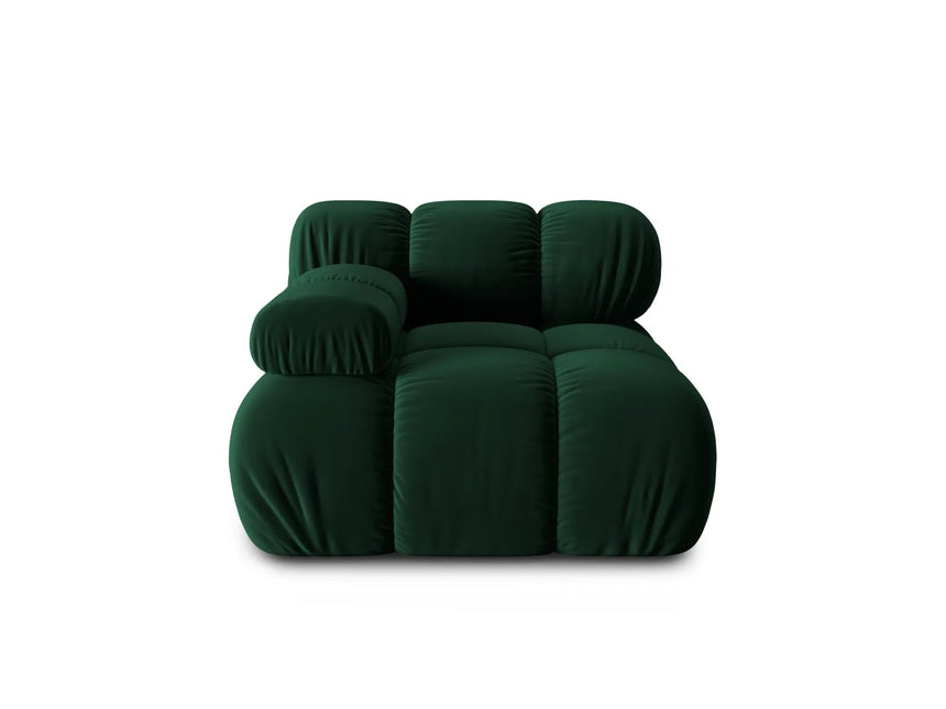 Bellis Modulares Sofa Eckmodul Links mit Samt-Stoff (Blu78) in Flaschengrün, 94 cm – Bild 1