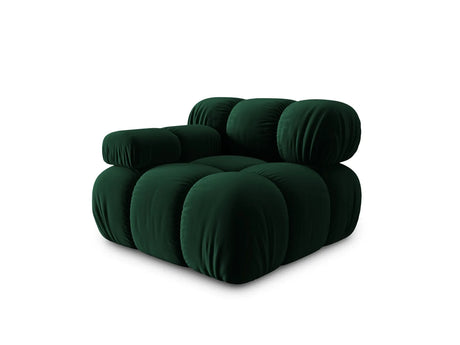 Bellis Modulares Sofa Eckmodul Links mit Samt-Stoff (Blu78) in Flaschengrün, 94 cm – Bild 2