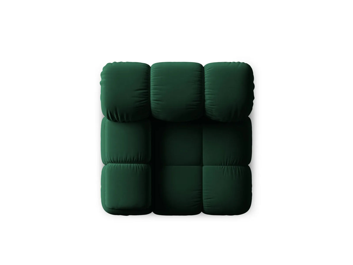 Bellis Modulares Sofa Eckmodul Links mit Samt-Stoff (Blu78) in Flaschengrün, 94 cm – Bild 3