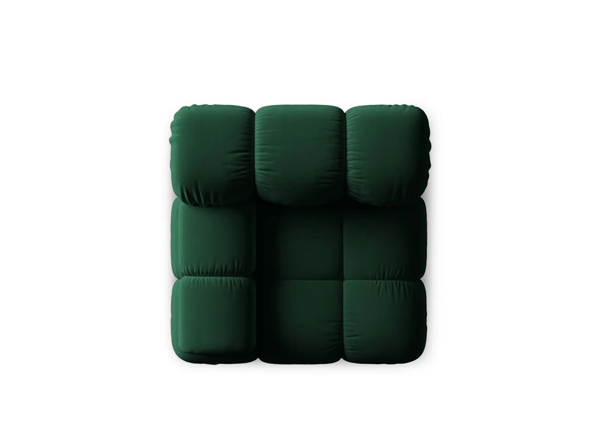 Bellis Modulares Sofa Eckmodul Links mit Samt-Stoff (Blu78) in Flaschengrün, 94 cm – Bild 3