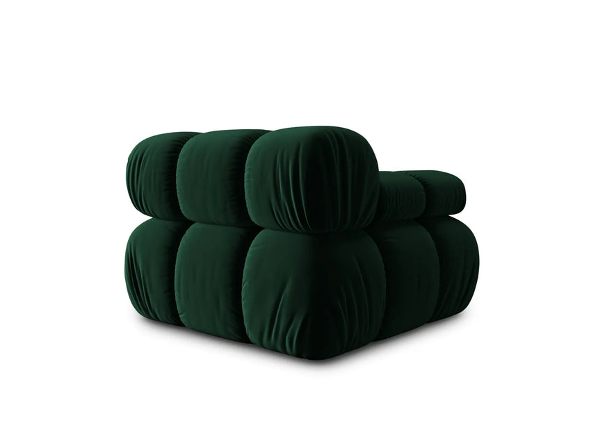 Bellis Modulares Sofa Eckmodul Links mit Samt-Stoff (Blu78) in Flaschengrün, 94 cm – Bild 4