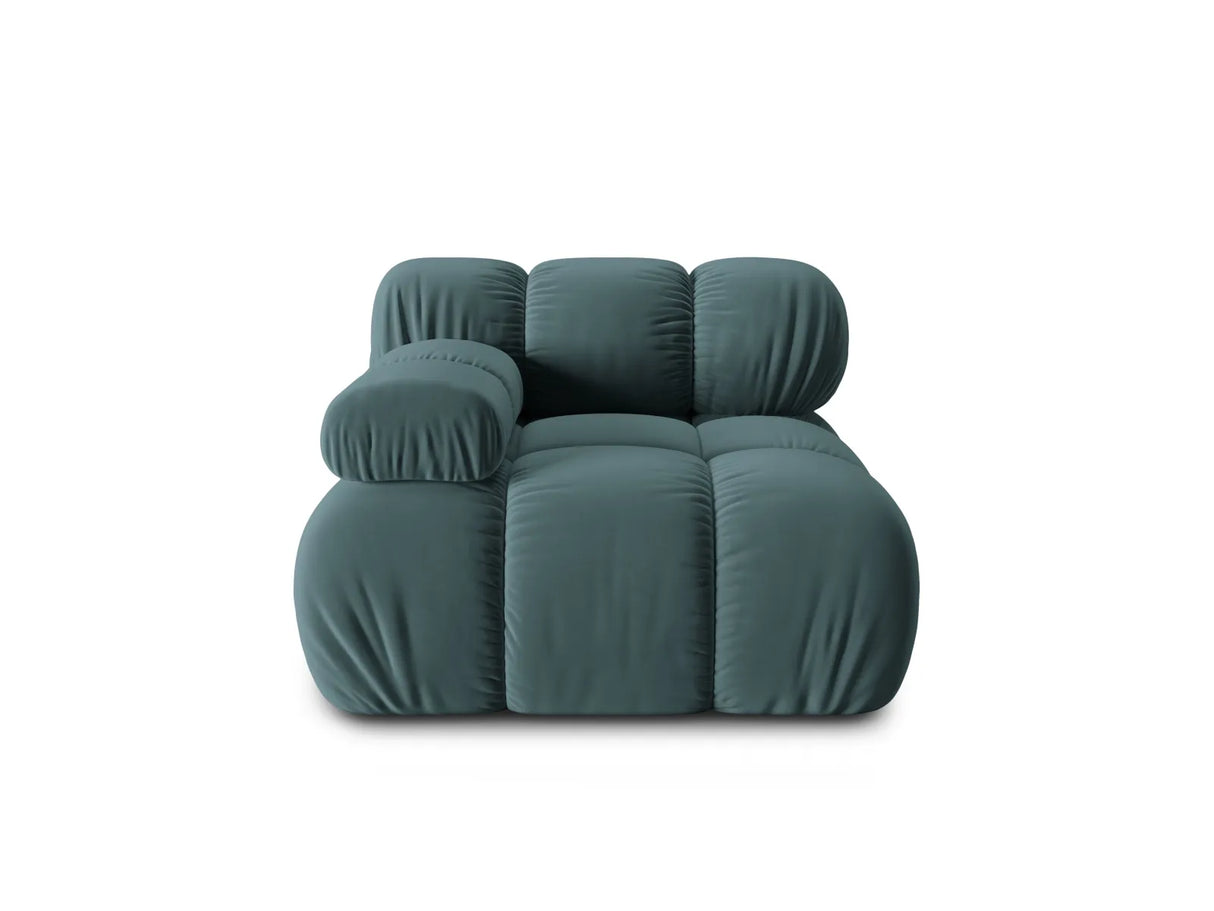 Bellis Modulares Sofa Eckmodul Links mit Samt-Stoff (Blu85) in Türkis, 94 cm – Bild 1