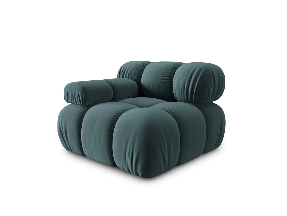 Bellis Modulares Sofa Eckmodul Links mit Samt-Stoff (Blu85) in Türkis, 94 cm – Bild 2