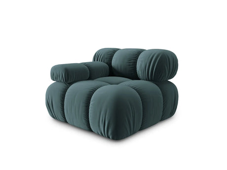 Bellis Modulares Sofa Eckmodul Links mit Samt-Stoff (Blu85) in Türkis, 94 cm – Bild 2