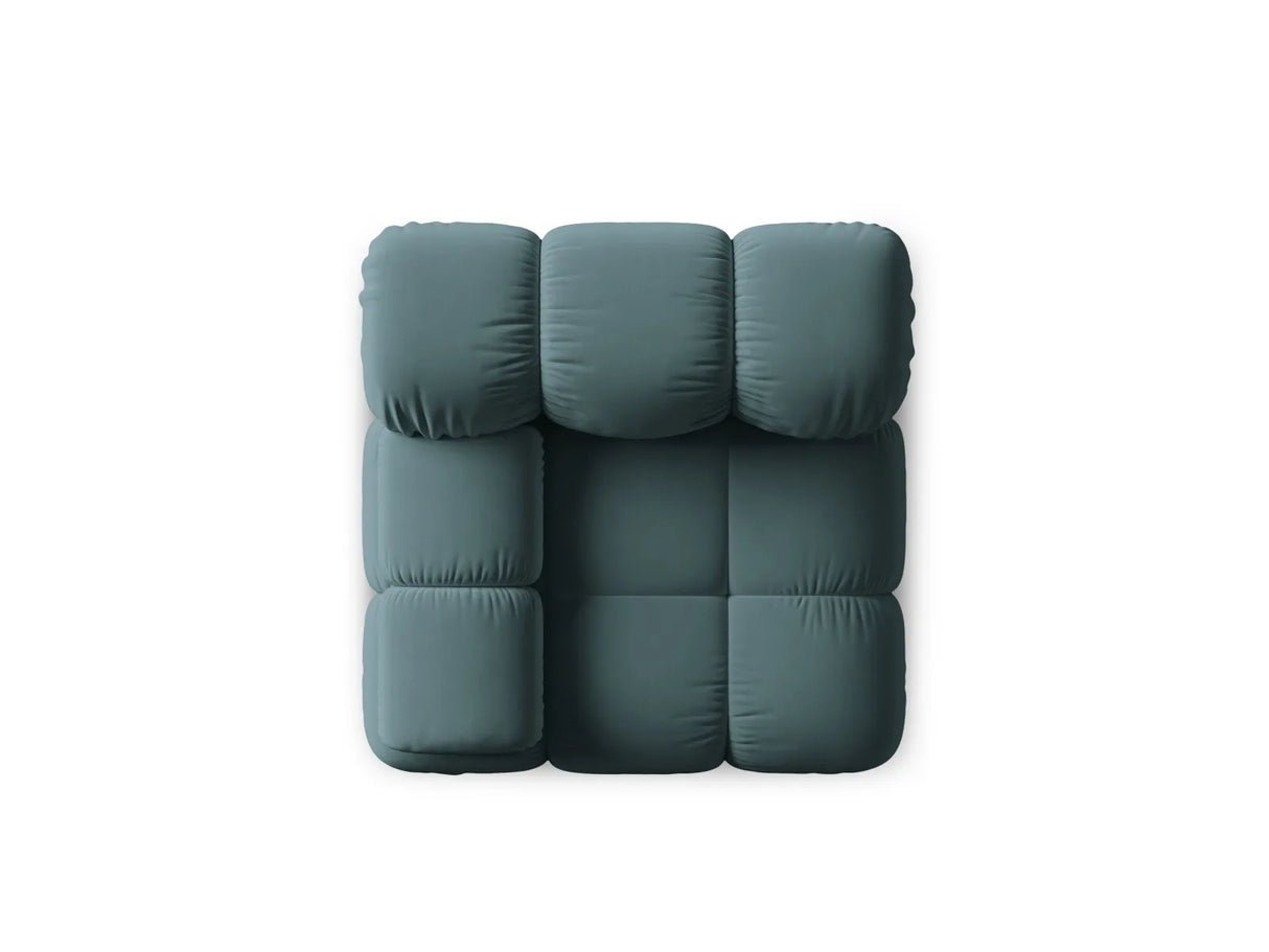 Bellis Modulares Sofa Eckmodul Links mit Samt-Stoff (Blu85) in Türkis, 94 cm – Bild 3