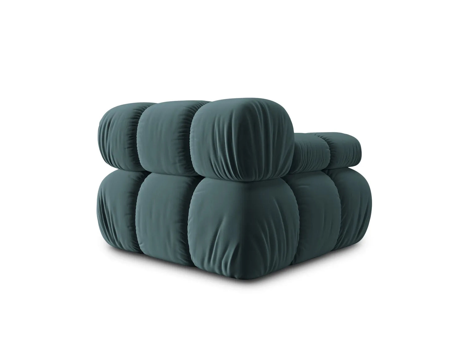 Bellis Modulares Sofa Eckmodul Links mit Samt-Stoff (Blu85) in Türkis, 94 cm – Bild 4