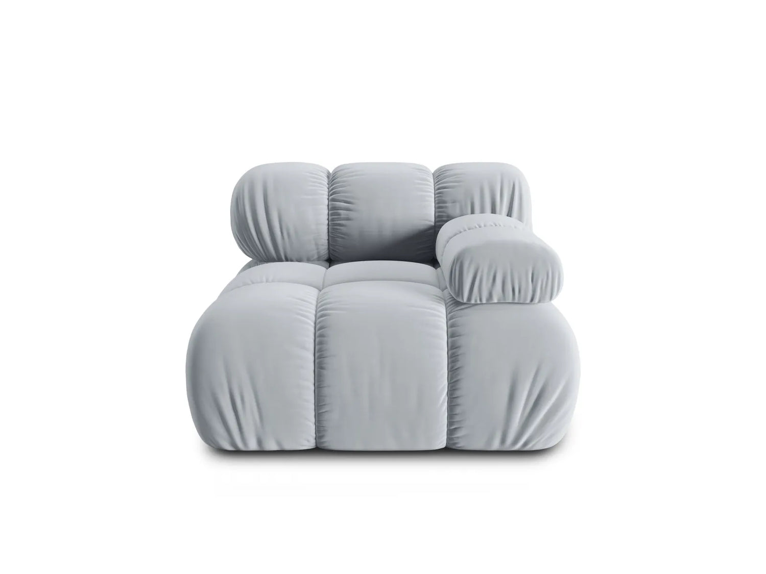 Bellis Modulares Sofa Eckmodul Rechts mit Samt-Stoff (Blu06) in Hellblau, 94 cm – Bild 1