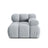 Bellis Modulares Sofa Eckmodul Rechts mit Samt-Stoff (Blu06) in Hellblau, 94 cm – Bild 1