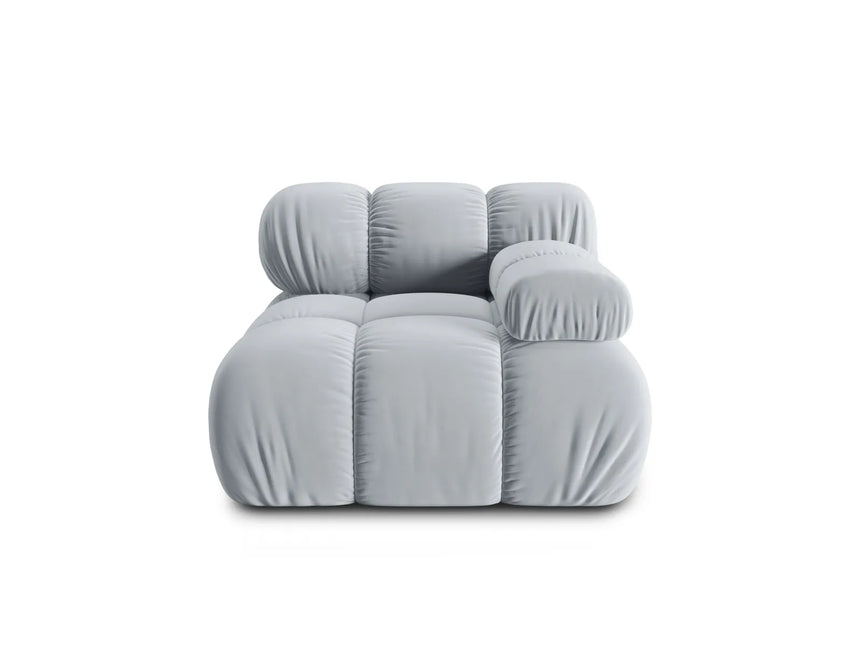Bellis Modulares Sofa Eckmodul Rechts mit Samt-Stoff (Blu06) in Hellblau, 94 cm – Bild 1