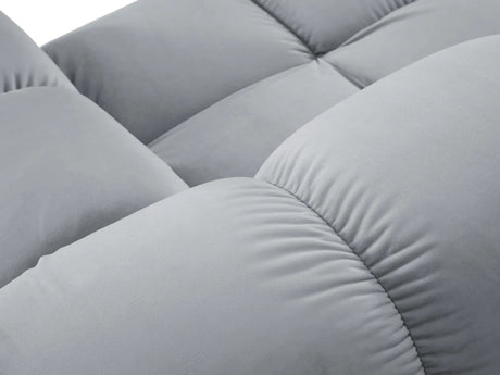 Bellis Modulares Sofa Eckmodul Rechts mit Samt-Stoff (Blu06) in Hellblau, 94 cm – Bild 5