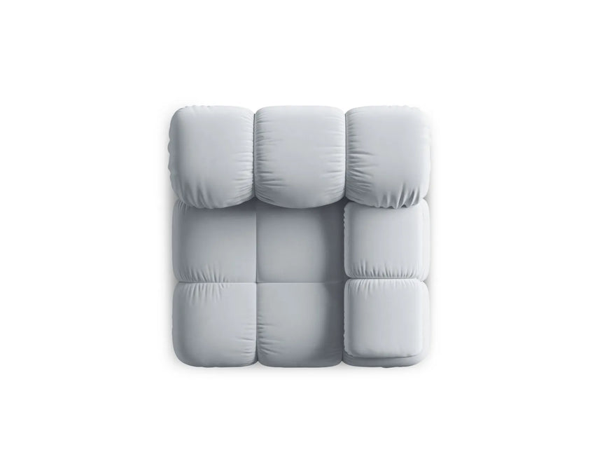 Bellis Modulares Sofa Eckmodul Rechts mit Samt-Stoff (Blu06) in Hellblau, 94 cm – Bild 7