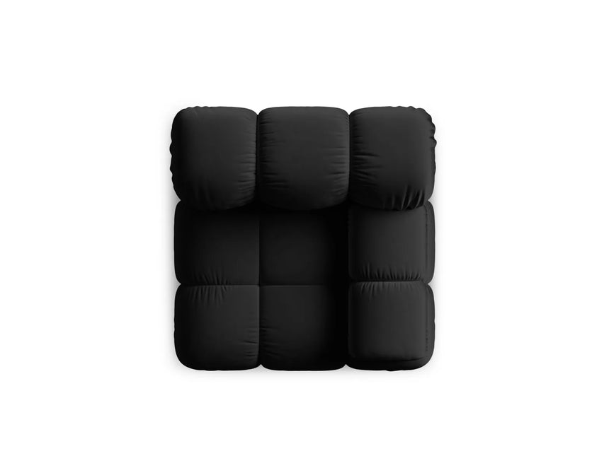 Bellis Modulares Sofa Eckmodul Rechts mit Samt-Stoff (Blu19) in Schwarz, 94 cm – Bild 3