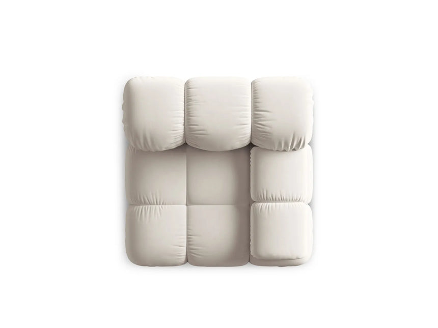 Bellis Modulares Sofa Eckmodul Rechts mit Samt-Stoff (Blu30) in Dunkelbeige, 94 cm – Bild 7