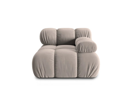 Bellis Modulares Sofa Eckmodul Rechts mit Samt-Stoff (Blu40) in Cappuccino, 94 cm – Bild 1