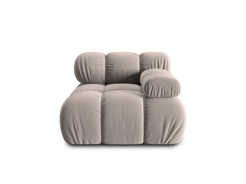 Bellis Modulares Sofa Eckmodul Rechts mit Samt-Stoff (Blu40) in Cappuccino, 94 cm – Bild 1