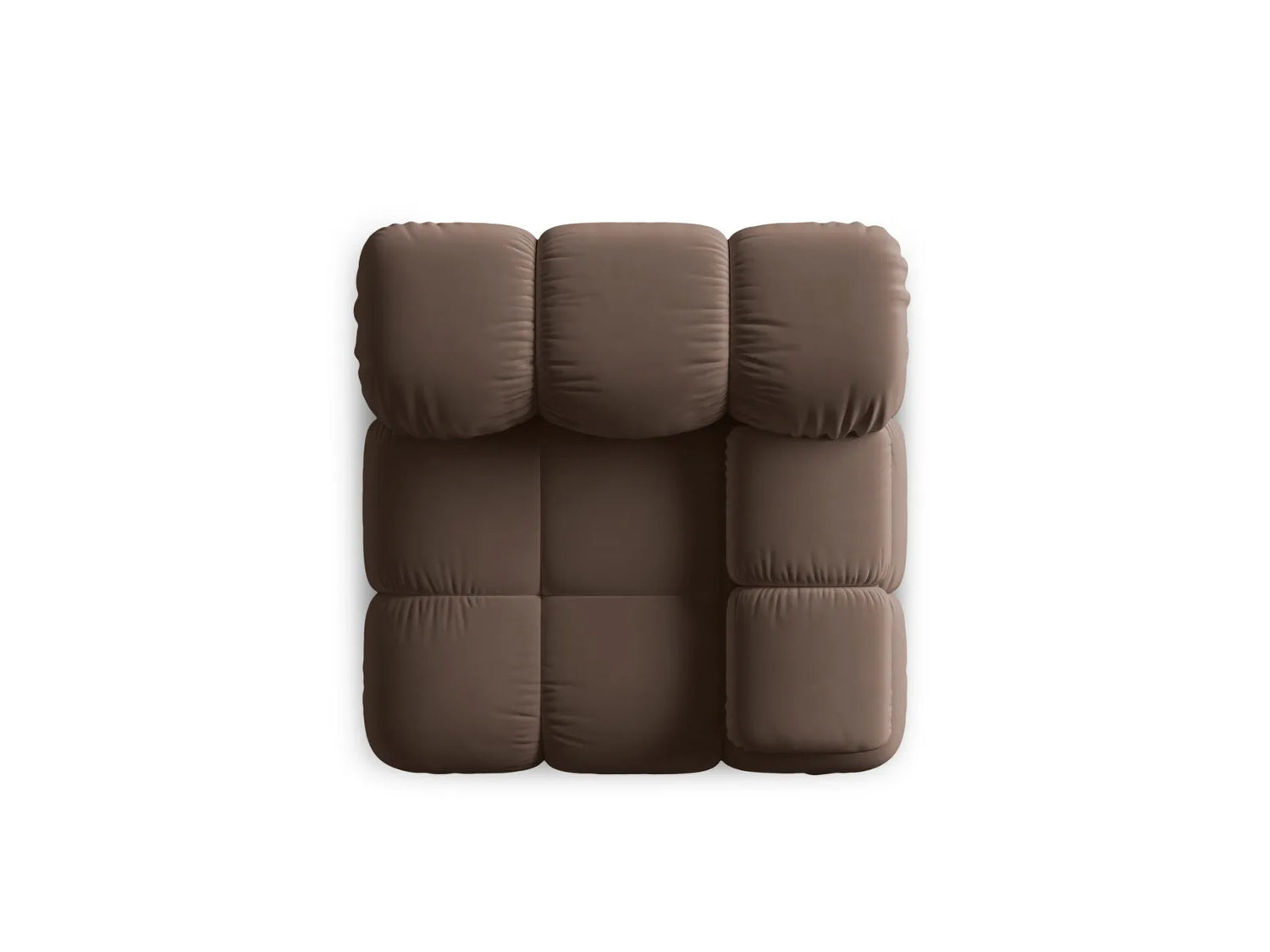 Bellis Modulares Sofa Eckmodul Rechts mit Samt-Stoff (Blu48) in Dunkelbraun, 94 cm – Bild 4