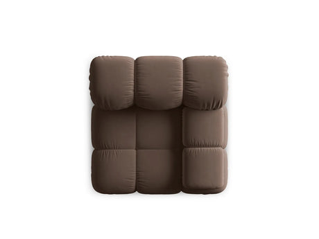 Bellis Modulares Sofa Eckmodul Rechts mit Samt-Stoff (Blu48) in Dunkelbraun, 94 cm – Bild 4