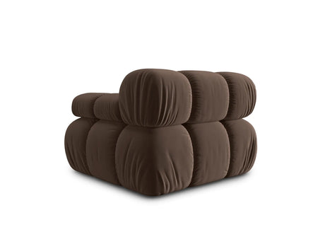 Bellis Modulares Sofa Eckmodul Rechts mit Samt-Stoff (Blu48) in Dunkelbraun, 94 cm – Bild 5