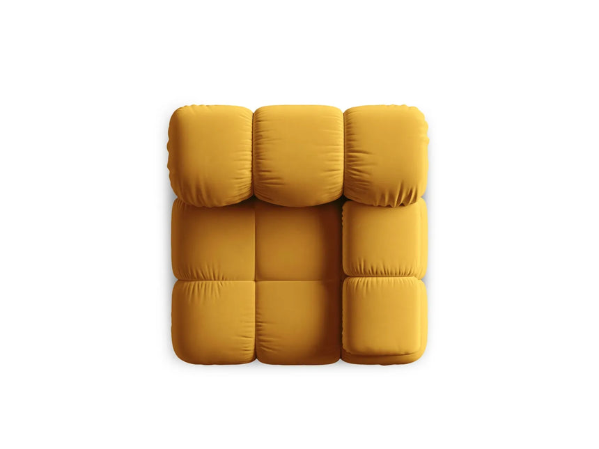 Bellis Modulares Sofa Eckmodul Rechts mit Samt-Stoff (Blu68) in Gelb, 94 cm – Bild 2