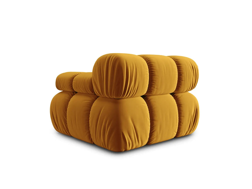Bellis Modulares Sofa Eckmodul Rechts mit Samt-Stoff (Blu68) in Gelb, 94 cm – Bild 3