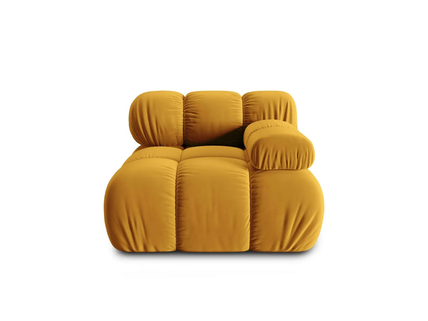 Bellis Modulares Sofa Eckmodul Rechts mit Samt-Stoff (Blu68) in Gelb, 94 cm – Bild 8