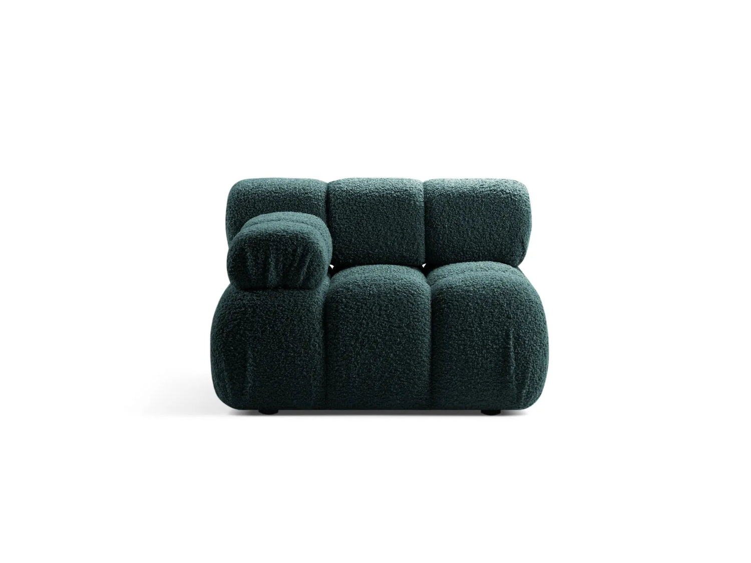 Bellis Modulares Sofa Einzelmodul Armlehne Links 94 cm mit Boucle-Polsterung (Rolf17) in Petrol – Bild 1