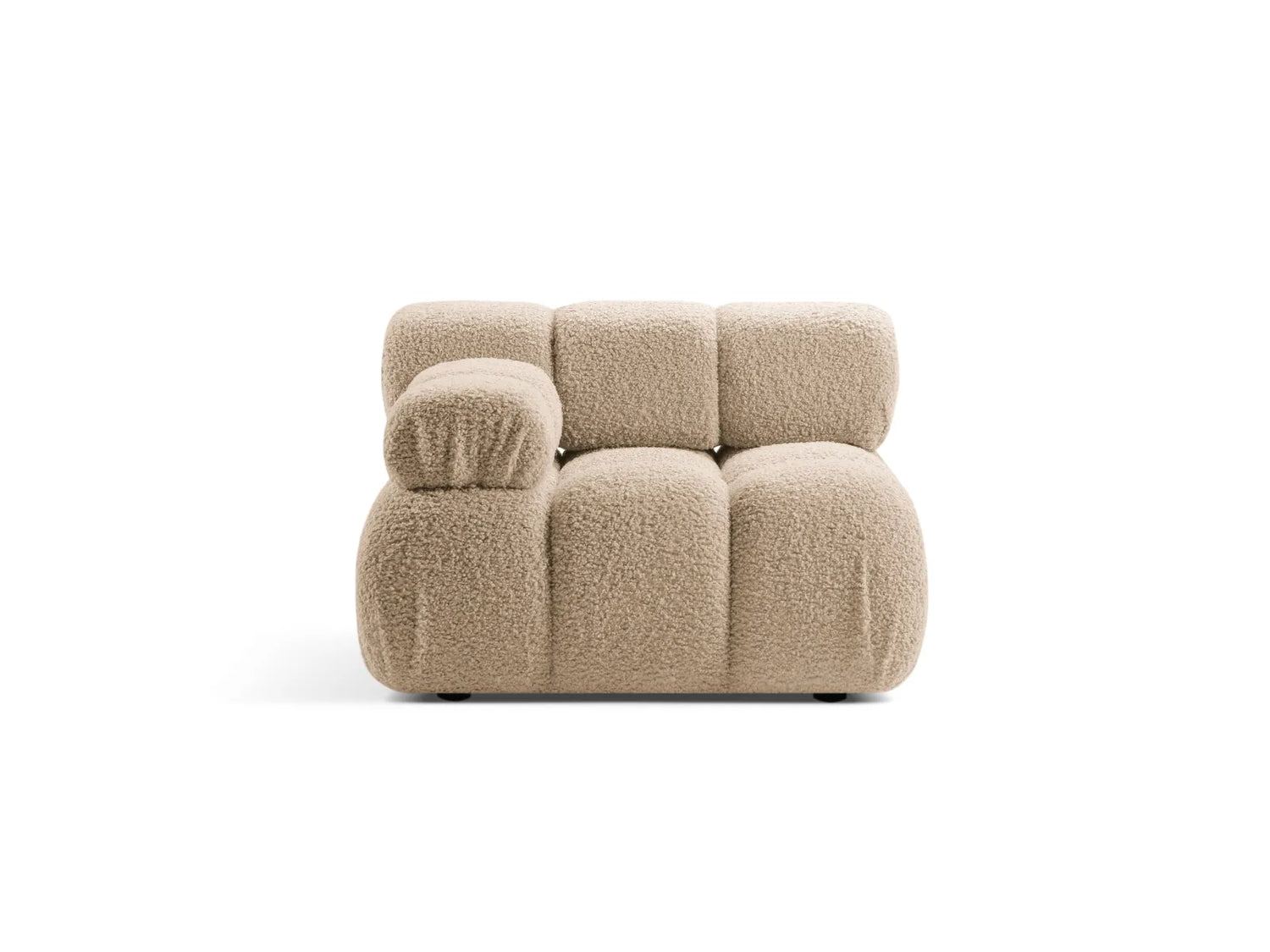 Bellis Modulares Sofa Einzelmodul Armlehne Links 94 cm mit Boucle-Polsterung (Rolf2) in Sand – Bild 2