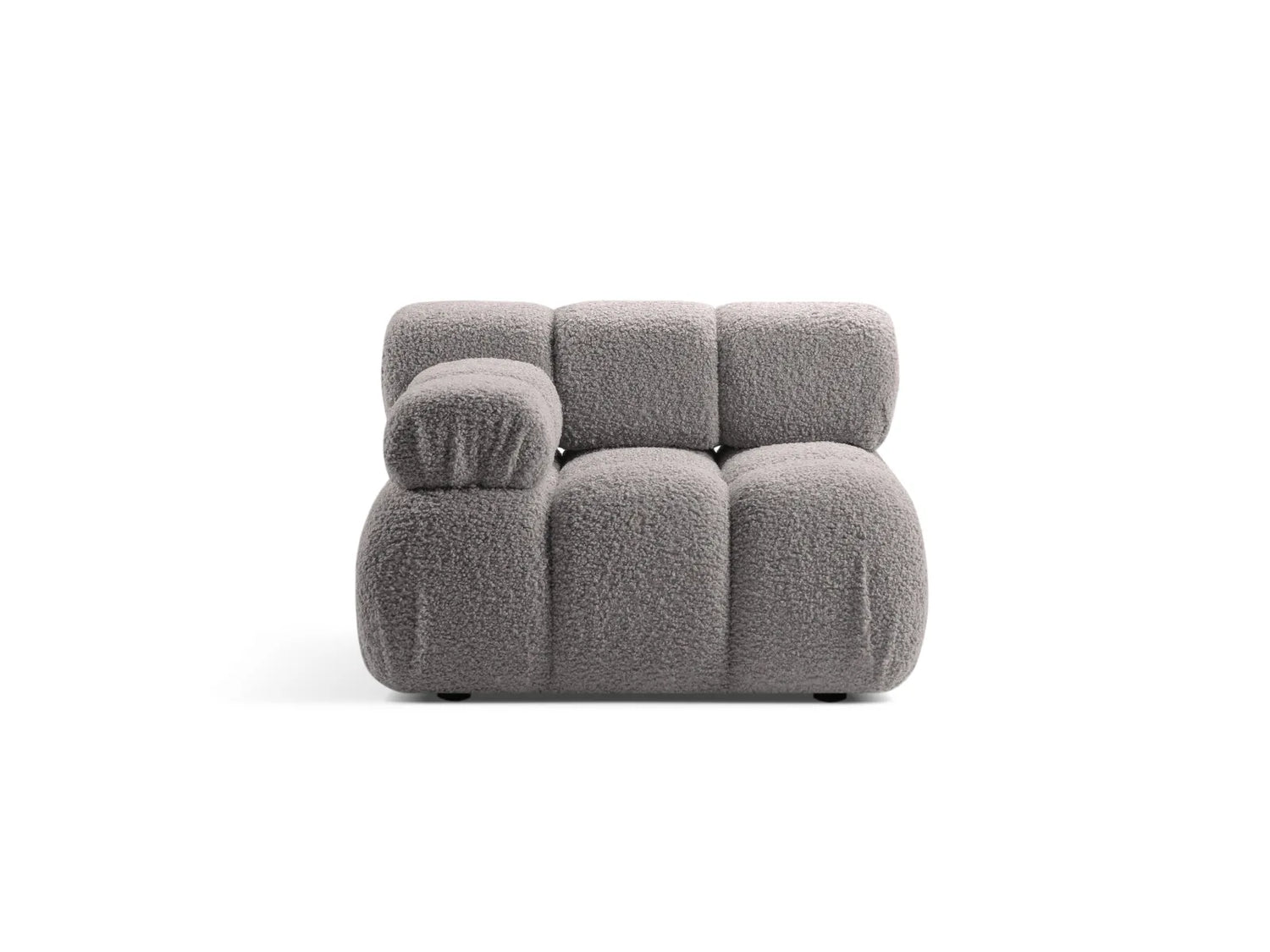 Bellis Modulares Sofa Einzelmodul Armlehne Links 94 cm mit Boucle-Polsterung (Rolf6) in Hellgrau – Bild 2