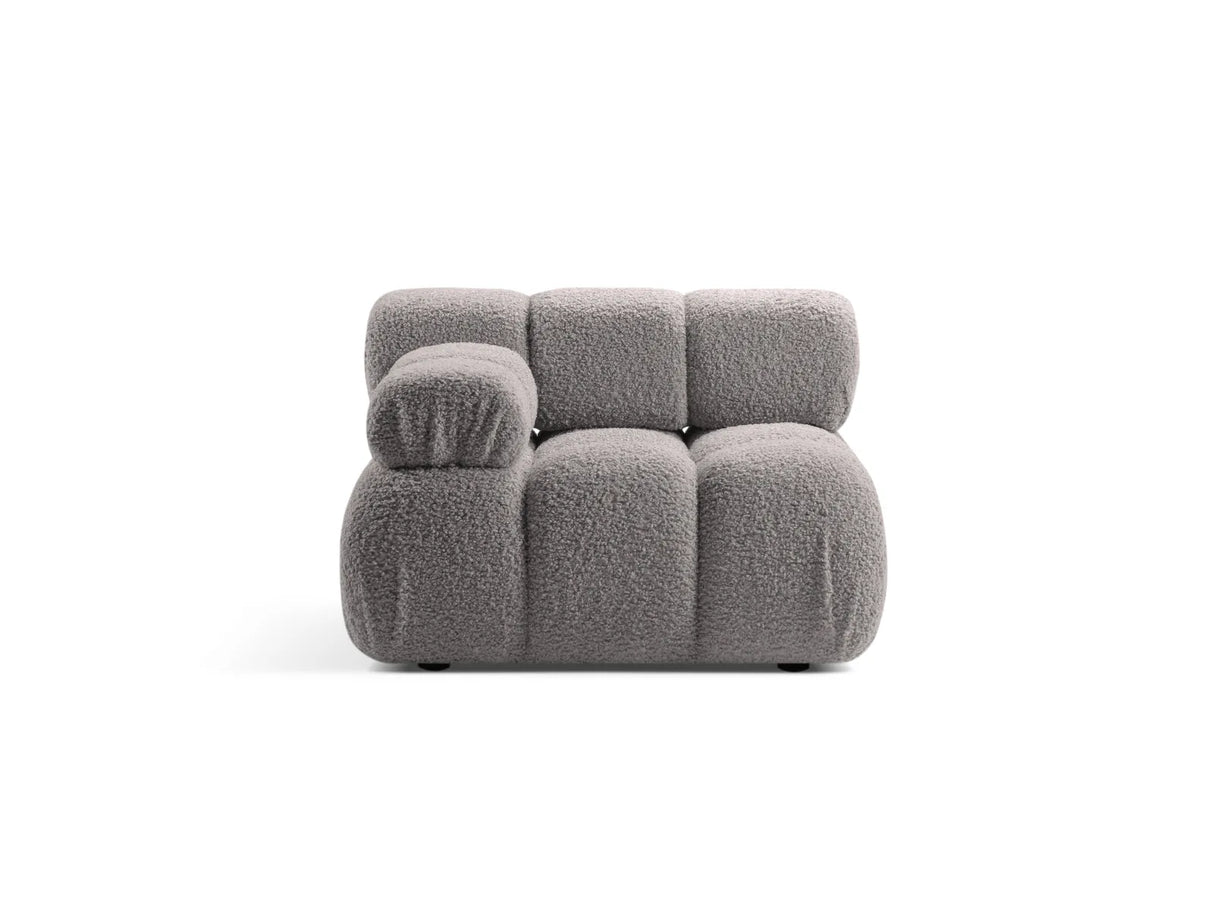 Bellis Modulares Sofa Einzelmodul Armlehne Links 94 cm mit Boucle-Polsterung (Rolf6) in Hellgrau – Bild 2