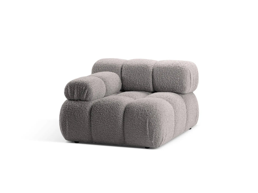 Bellis Modulares Sofa Einzelmodul Armlehne Links 94 cm mit Boucle-Polsterung (Rolf6) in Hellgrau – Bild 4