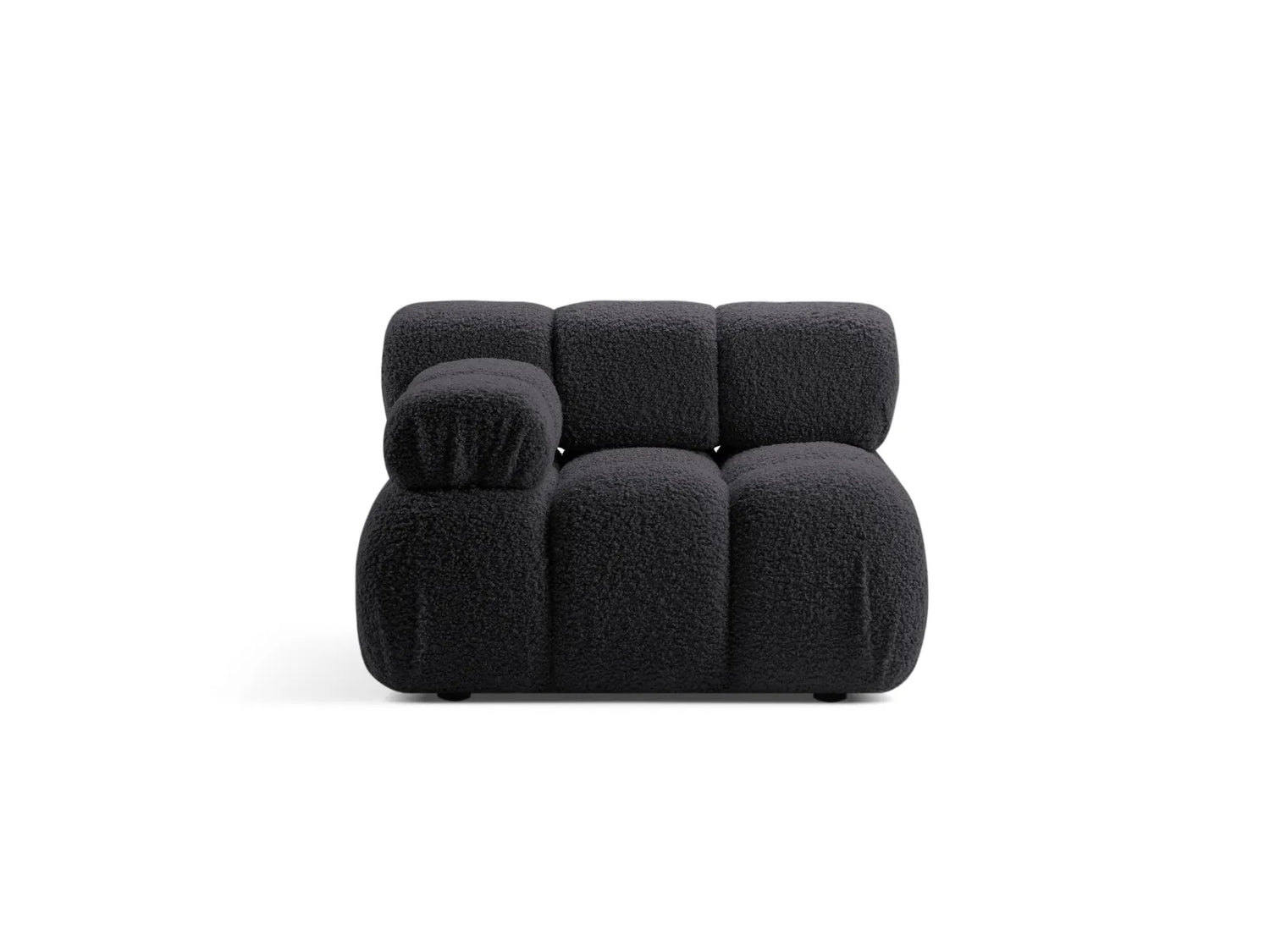 Bellis Modulares Sofa Einzelmodul Armlehne Links 94 cm mit Boucle-Polsterung (Rolf8) in Graphit – Bild 1