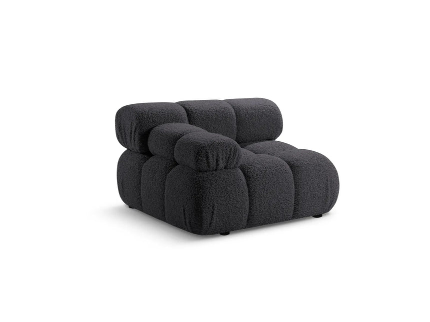 Bellis Modulares Sofa Einzelmodul Armlehne Links 94 cm mit Boucle-Polsterung (Rolf8) in Graphit – Bild 2
