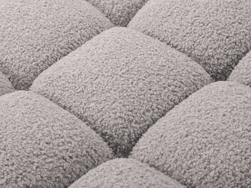 Bellis Modulares Sofa Einzelmodul Armlehne Rechts 94 cm mit Boucle-Polsterung (Rolf6) in Hellgrau – Bild 7