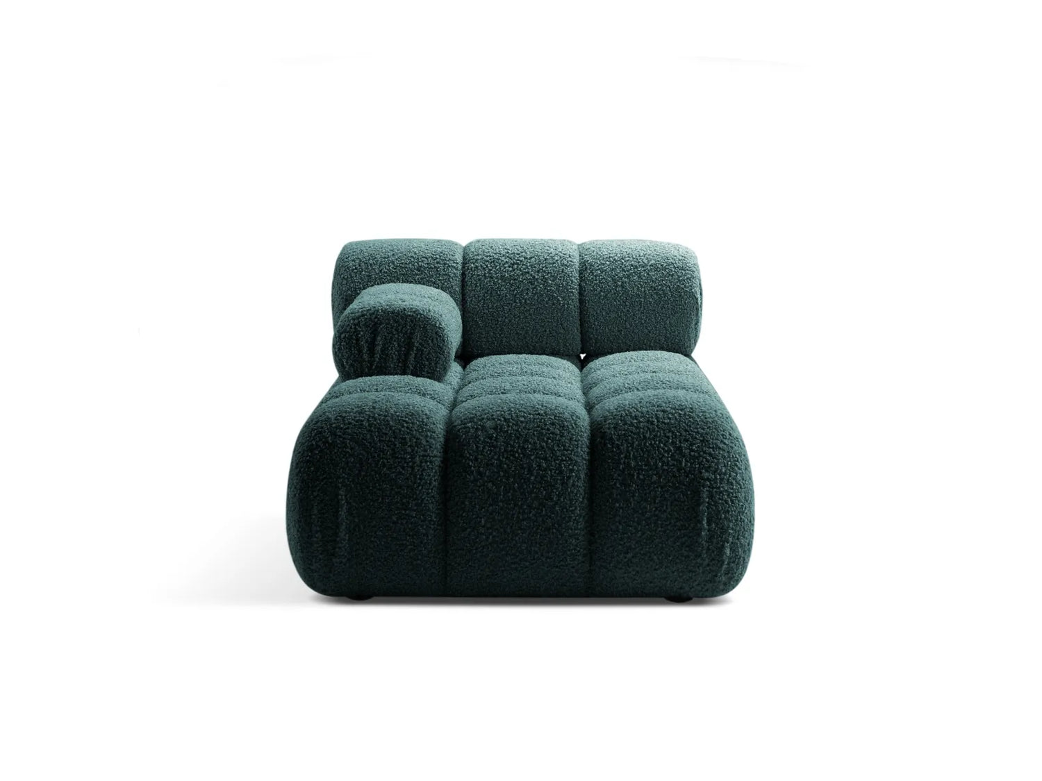 Bellis Modulares Sofa Einzelmodul Chaise Longue Links 155x94 cm mit Boucle-Polsterung (Rolf17) in Petrol – Bild 1