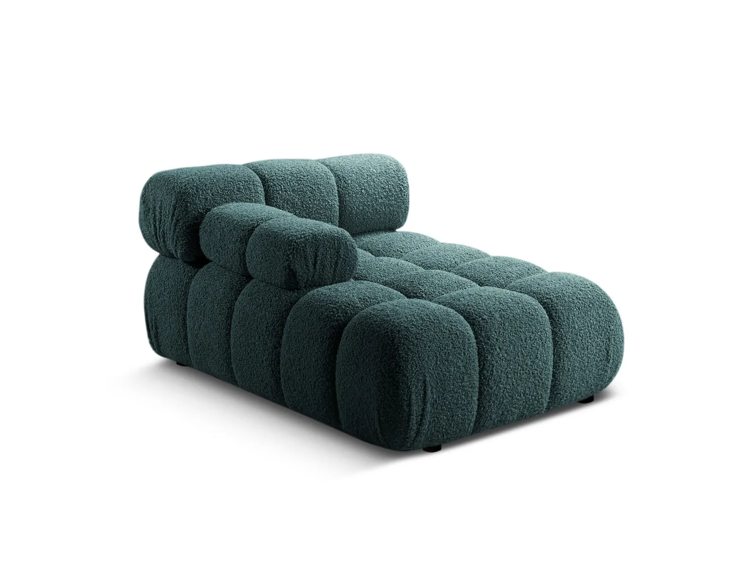 Bellis Modulares Sofa Einzelmodul Chaise Longue Links 155x94 cm mit Boucle-Polsterung (Rolf17) in Petrol – Bild 3