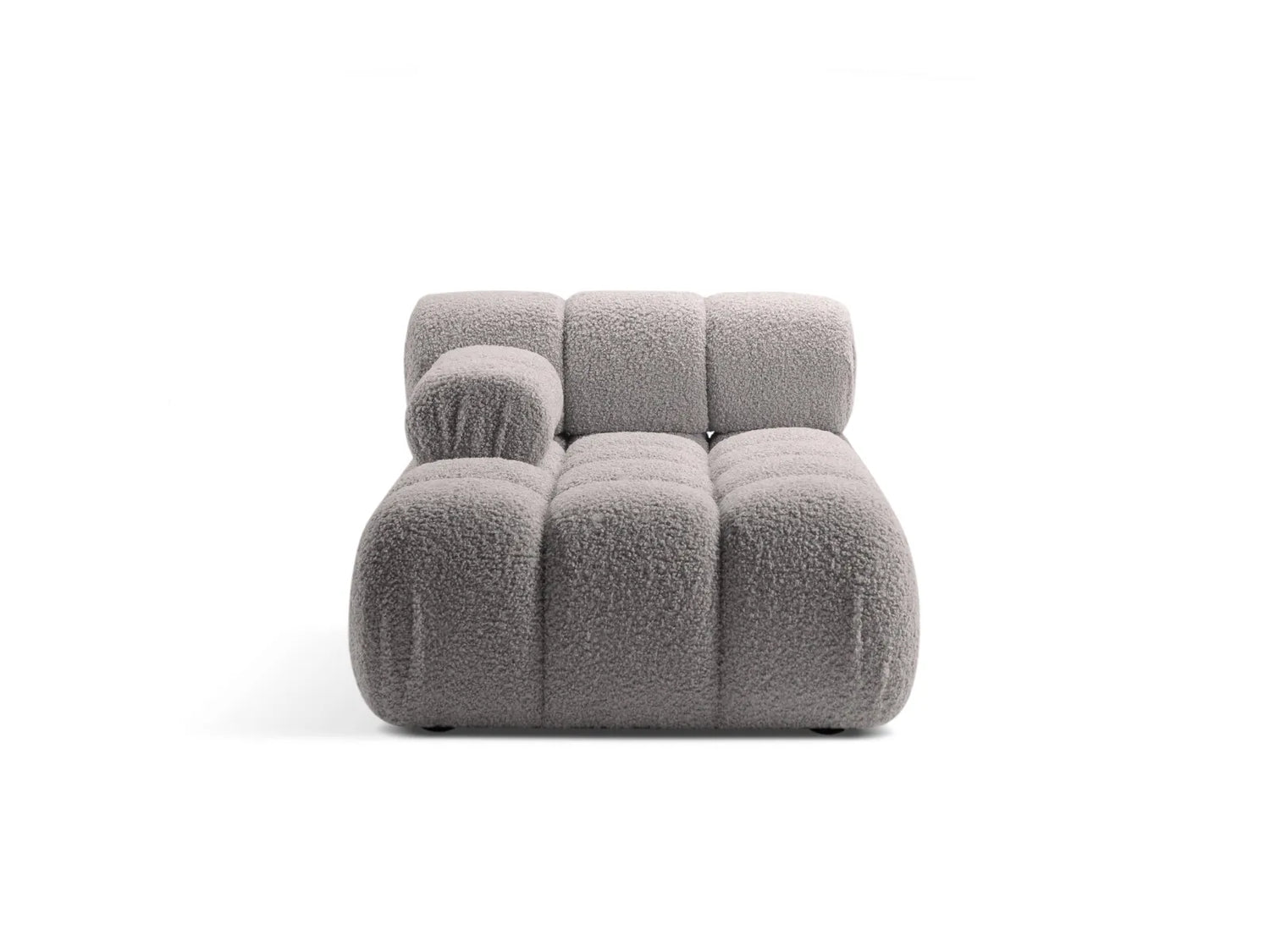 Bellis Modulares Sofa Einzelmodul Chaise Longue Links 155x94 cm mit Boucle-Polsterung (Rolf6) in Hellgrau – Bild 1