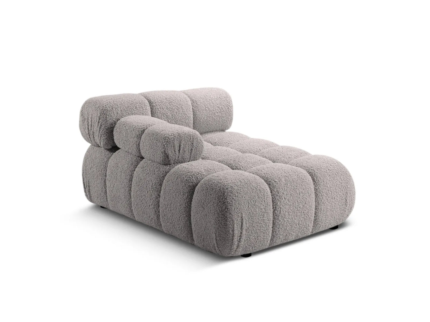 Bellis Modulares Sofa Einzelmodul Chaise Longue Links 155x94 cm mit Boucle-Polsterung (Rolf6) in Hellgrau – Bild 3