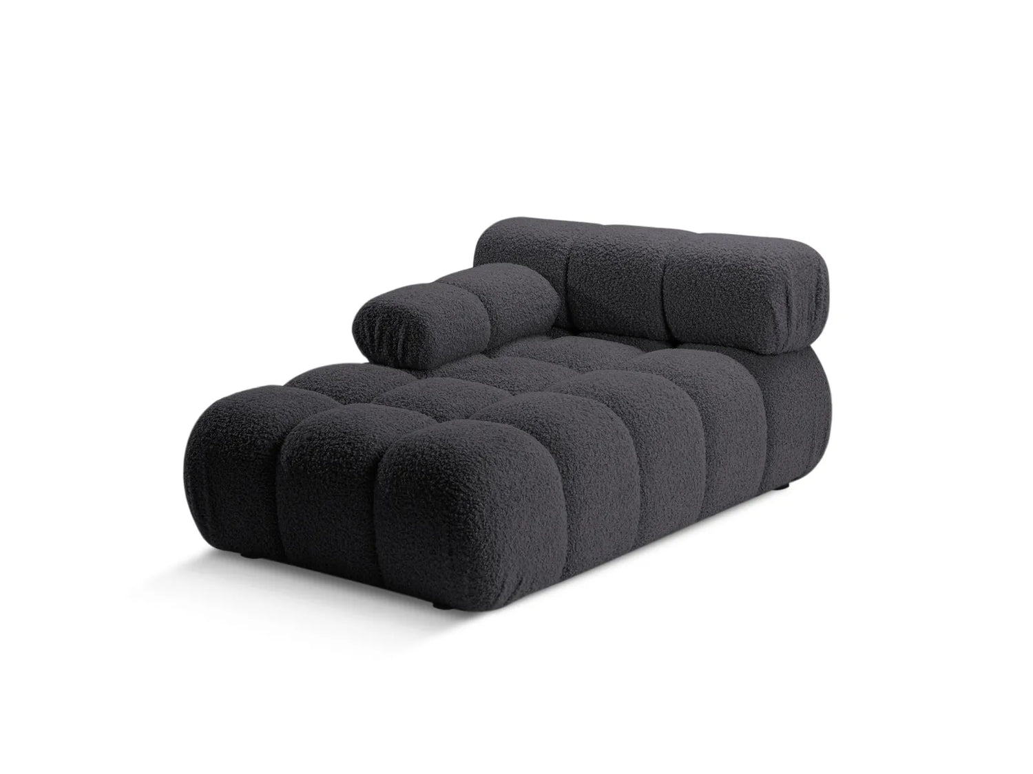 Bellis Modulares Sofa Einzelmodul Chaise Longue Links 155x94 cm mit Boucle-Polsterung (Rolf8) in Graphit – Bild 2
