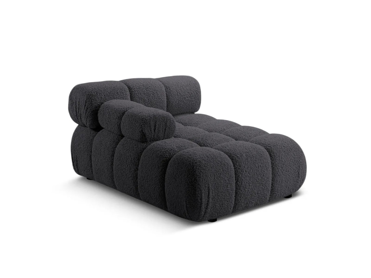 Bellis Modulares Sofa Einzelmodul Chaise Longue Links 155x94 cm mit Boucle-Polsterung (Rolf8) in Graphit – Bild 3